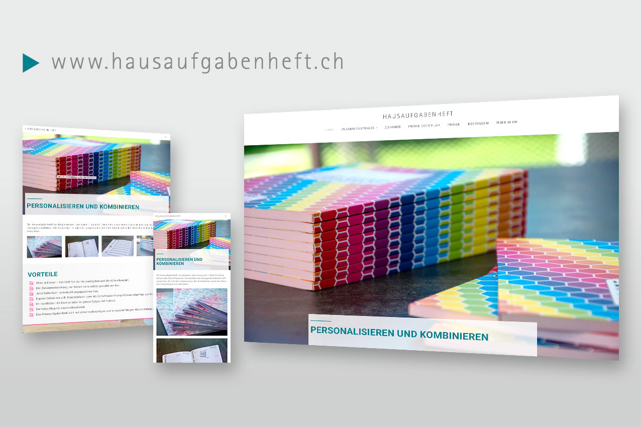website shop.hausaufgabenheft.ch